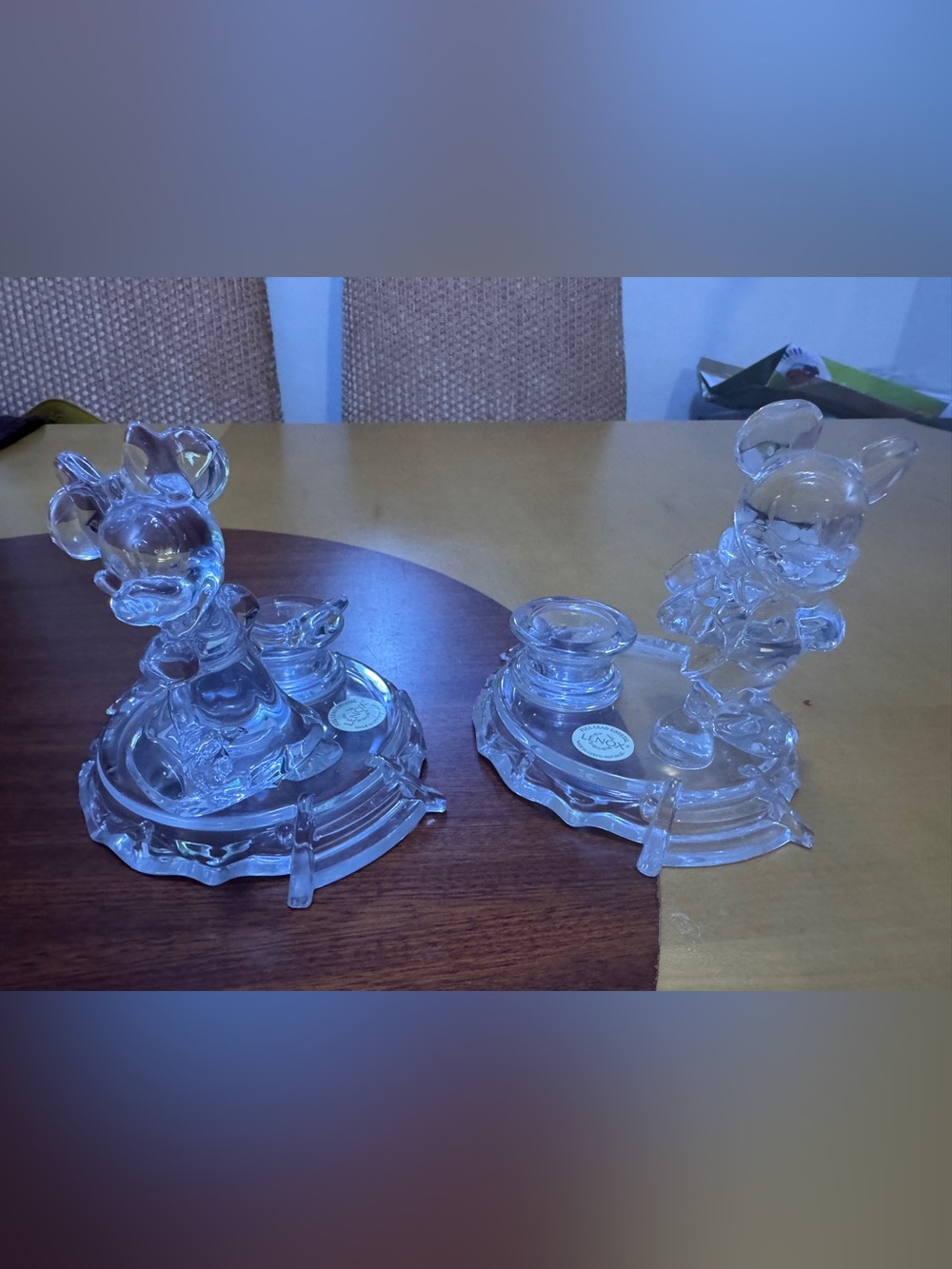 Vintage Lenox Mickey and Minnie candle stick holders